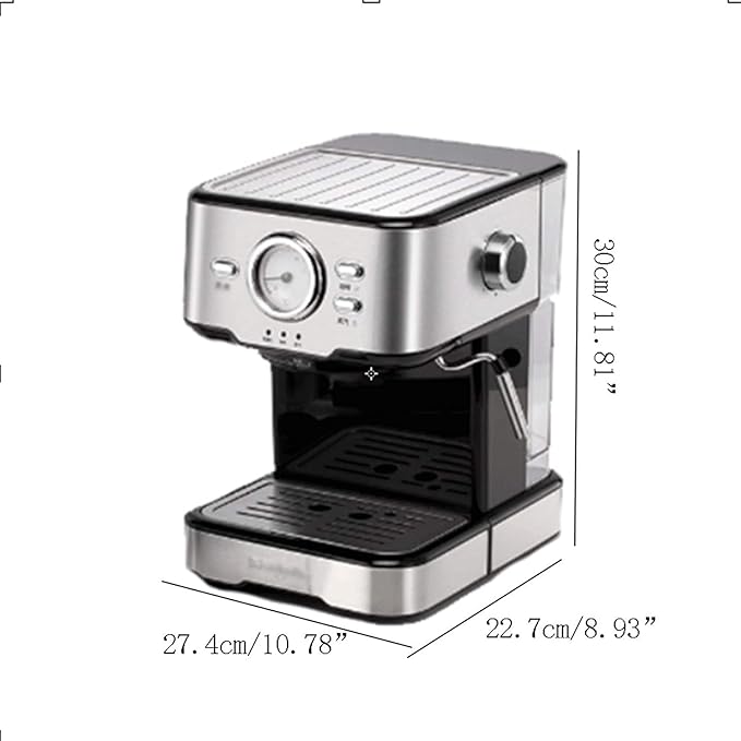 Coffee Maker Semi-automatic Coffee Machine Italian Manual Milk Froth Steam Type Small Stainless Steel Pump Creative Coffee Maker For Home Coffee Machine