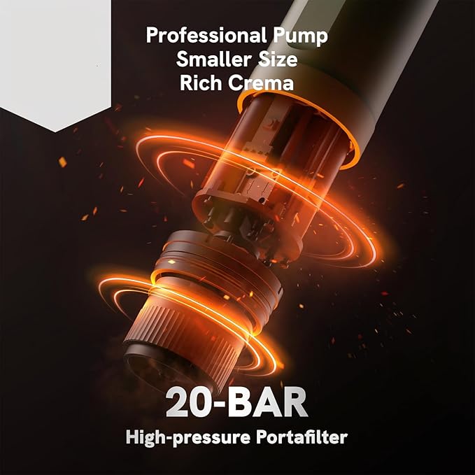Transportable Combined Coffee Machine with 7500mAh Battery 20 Club Pressure Fast Heating for Travel Backpacking Office Use Mobile Medication Coffee Machine