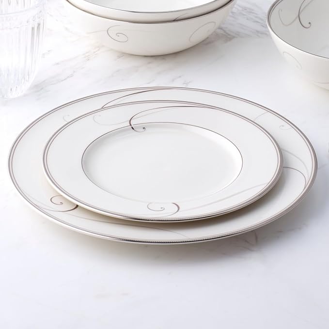 Noritake Platinum Wave 12-Piece Set in White Large