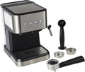 1.5L/50.73oz Mini Semi-Automatic Coffee Machine 15-20Bar 1050W Small Drip Coffee Machine with Spoon&ampTamper Pump Pressure Type Coffee Machine for Home/Cafe/Office (7.2×10.4×11in)