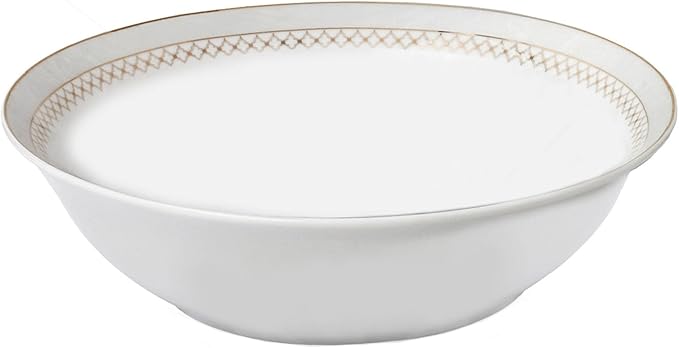 57Piece Gold Border Porcelain Dinnerware Set-Service For 8-Carlotta-Mix &amp Match