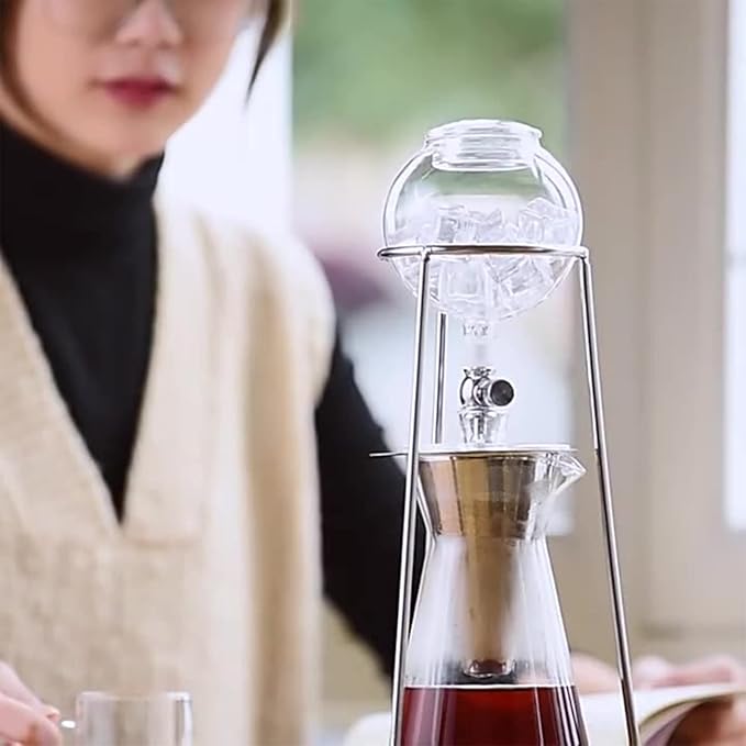 Ice Drip Coffee Pot Brewing Coffee Machine Reusable Glass Household Summer Cold Water Pitcher Portable Teaware Coffee Maker Tool