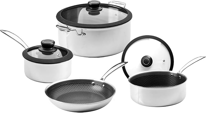 Black Cube Quick Release Cookware 7 Piece Set Assorted Sizes