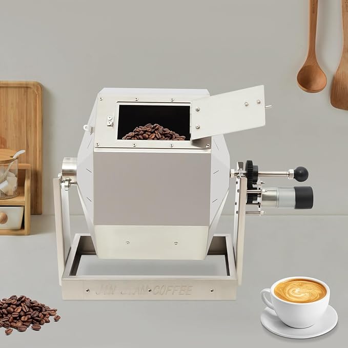 14.5L Automatic Coffee Roaster Machine for Home 14w Stainless Steel Peanut Roaster Coffee Bean Baker with Speed Controller for Coffee Shops Coffee LoversRestaurants