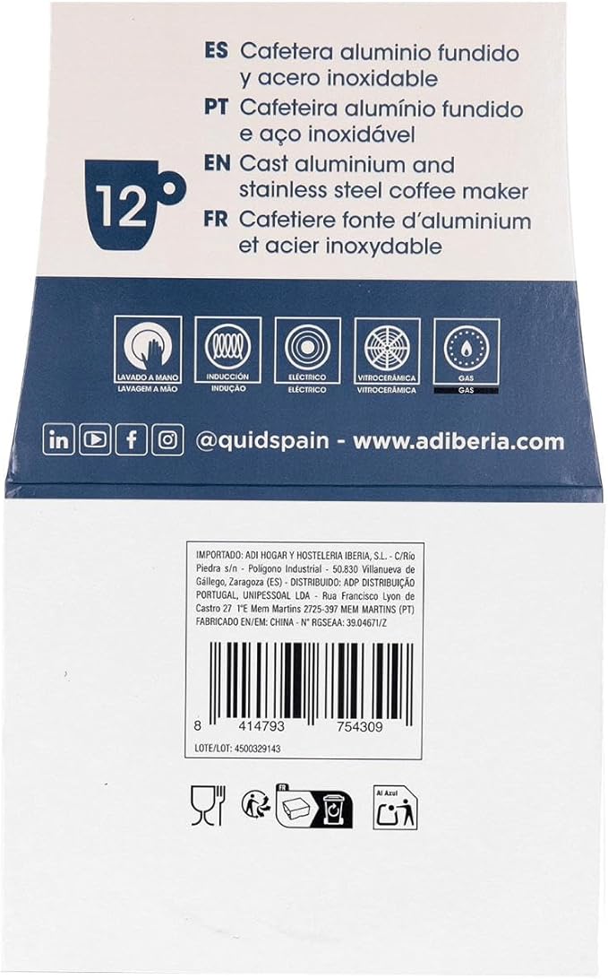 Quid 5427400 Coffee Machine Stainless Steel White