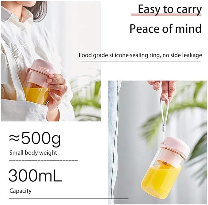 Portable Blender One-Handed Drinking Mini Blender for Shakes and Smoothies 17 oz Personal Blender with Rechargeable USB Made with BPA-Free Material Portable Juicer