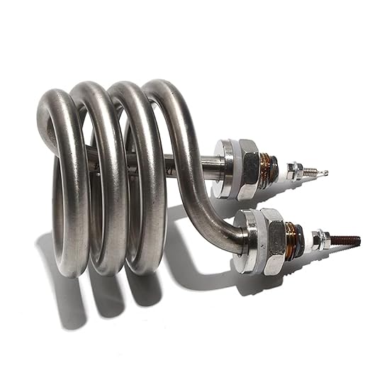 220V/380V Electric Water Distiller Heating Element 2.5KW/3KW/4.5KW Spiral 201 Stainless Steel Immersion Pipe 1PC(220V3KW 80mm M16)
