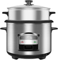 Rice Cooker Pot Style and Food SteamerHousehold 4.5/5.5/6.5L Stainless Steel Rice CookerOne TouchAutomatic Insulation(4.5L)