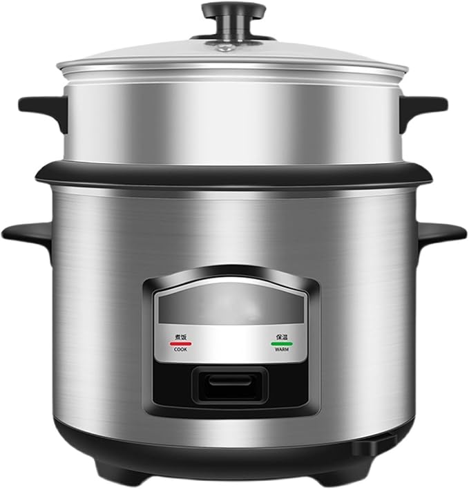 Rice Cooker Pot Style and Food SteamerHousehold 4.5/5.5/6.5L Stainless Steel Rice CookerOne TouchAutomatic Insulation(4.5L)