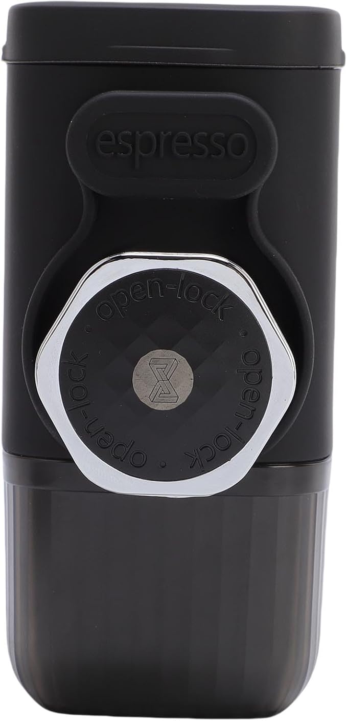 Small Travel Coffee Maker Easy to Use Portable Coffee Maker Compact and Versatile Manually Operated Machine for Home and Office (Black)