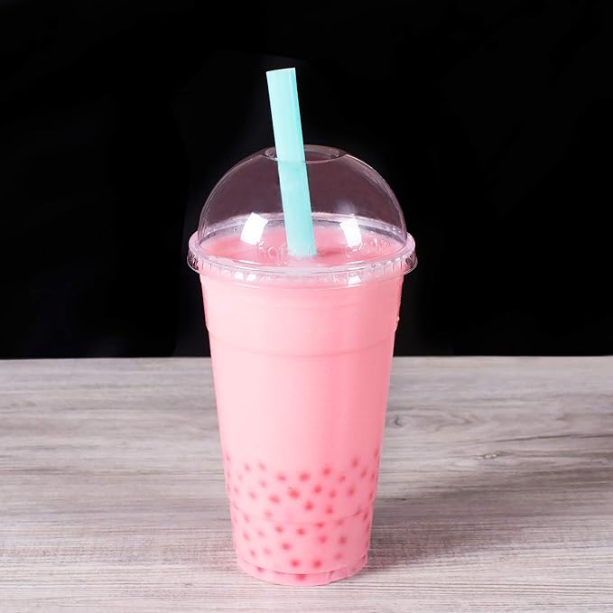Karat [1600 ct] 9 Boba Straws (10mm Diameter) Individually Wrapped | Aqua Color (C9060s)