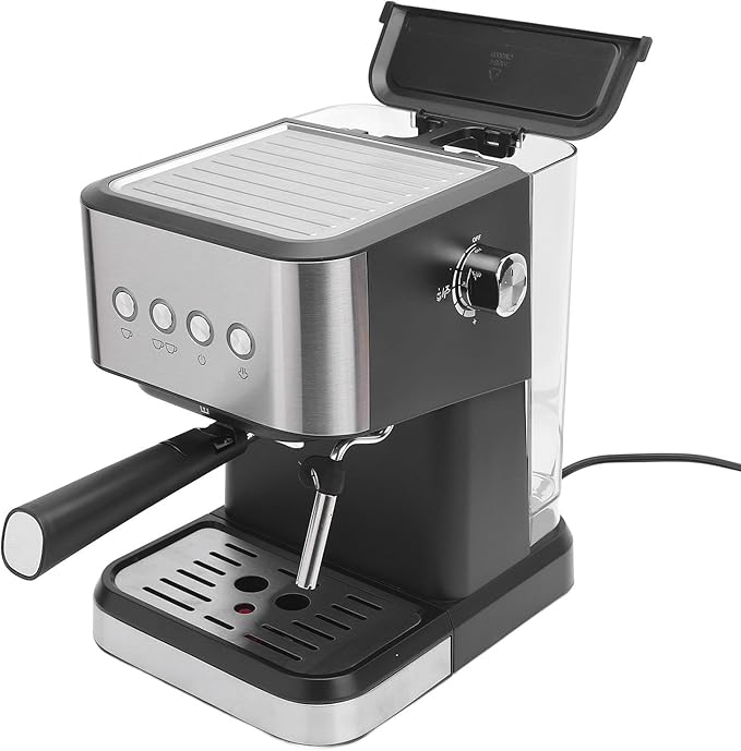 FILFEEL Compact Coffee Machine 20 Bar Coffer Maker with Milk Frother Steam Wand 1.5L Water Tank Quick Preheat for Cappuccino Latte (US Plug 110V)