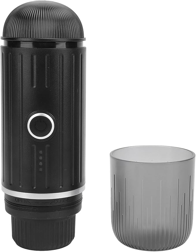ZJchao Portable Coffee Maker Travel Coffee Maker 2 in 1 19BAR Pressure Electric Heating Travel Portable with Spoon Capsule Box for Camping Hiking Office Use