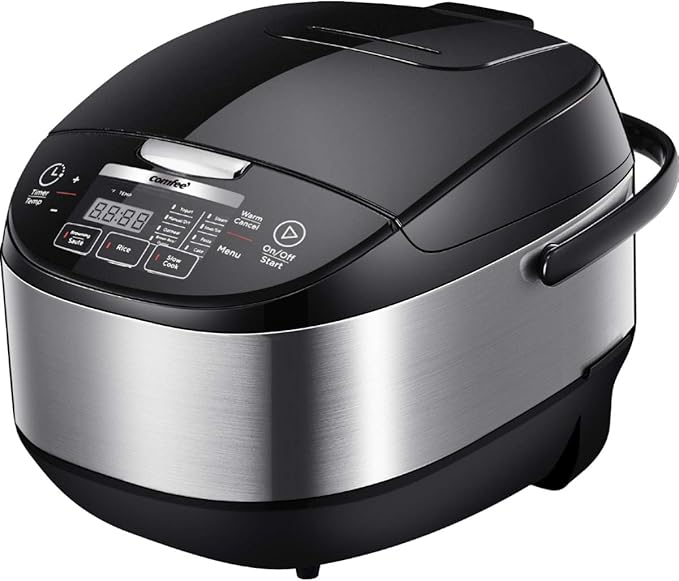 COMFEE' Rice Cooker Japanese Large Rice Cooker with Fuzzy Logic Technology 11 Presets 10 Cup Uncooked/20 Cup Cooked Auto Keep Warm 24-Hr Delay Timer