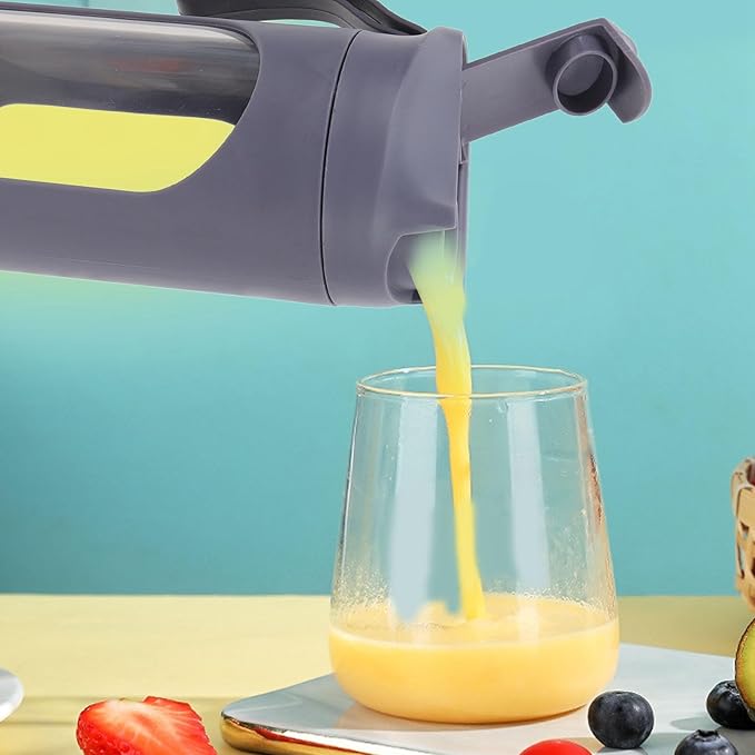 ZJchao Portable Blender Lemon Squeezer Portable Rechargeable 450ml Hand Mixer with Data Cable for Beat Eggs Blending Yogurt