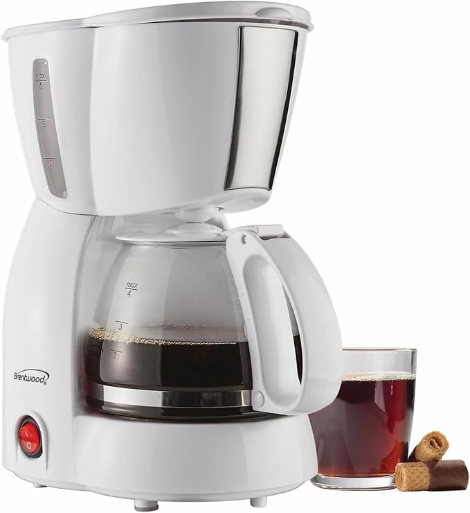 Brentwood Appliances TS-213W 4 Cup Coffee Maker White