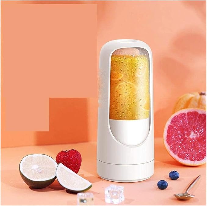 USB Electric Safety Juicer Cup Fruit Juice Mixer Mini Portable Rechargeable/Juicing Mixing Crush Ice and Blender Mixer 300ml Water Bottle