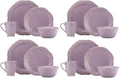 Lenox French Perle 16 Piece Dinnerware Set in VIOLET - LIGHT PURPLE New in box 4 DINNER 4 SALAD 4 BOWLS 4 MUG