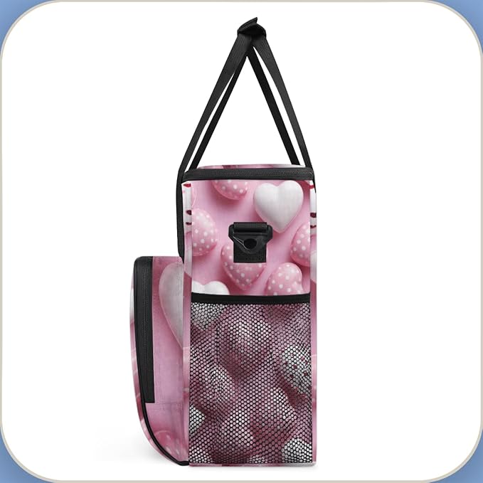 Heart Candy Coffee Maker Carrying Bag Portable Travel Storage Tote Bag Compatible with K-Mini or K-Mini Plus Single Serve Coffee Brewer Carrying Case with Multiple Pockets &amp Shoulder Strap