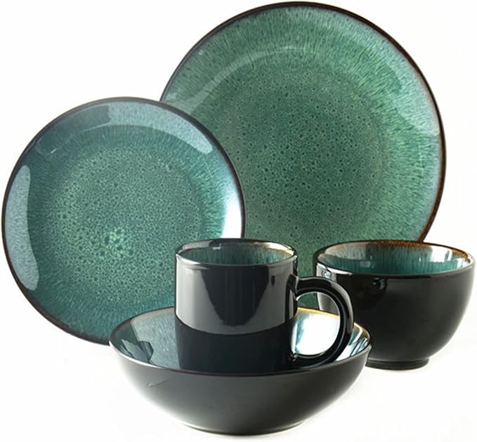 Porcelain Dinnerware Set 20 Piece Porcelain Dishes Dinner Set Round Ceramics Plates and Bowls Sets for Kitchen Dinner Plate Dessert Plate
