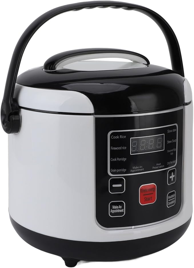 12V Portable Mini Rice Cooker for Car 2L Multifunction Stick Proof Travel Cooker with Inner Pot and Steam Basket