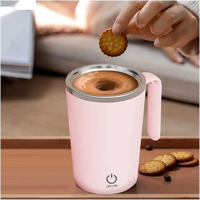 350ml Automatic Stirring Mug - Electric Coffee &amp Milk Mixing Cup With Magnetic Blender For Effortless Beverage Preparation