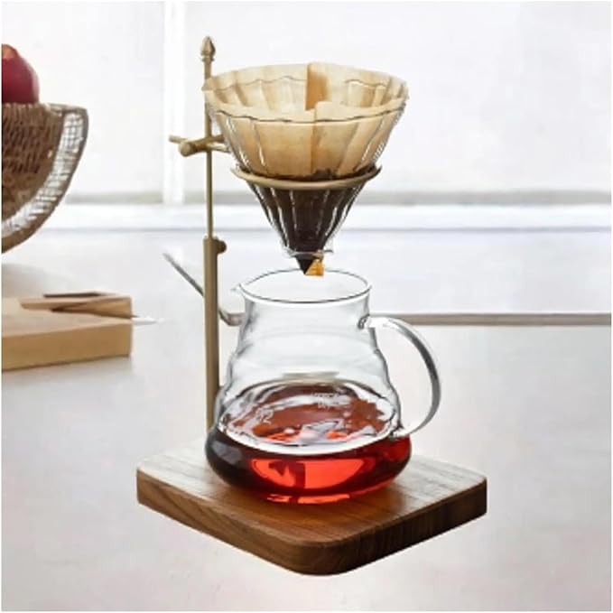 Dripper Stand Wooden Coffee Maker Parts Easy To Clean Filter Holder Pour Over For Office Bar Home