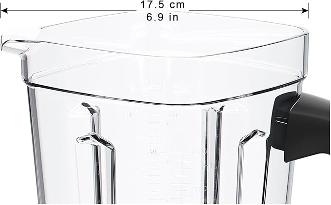 T5200 Blender Mixer Spare Parts 2L Square Container Jar Jug Pitcher Cup Bottom With Serrated Smoothies Blades Lid BPA FREE