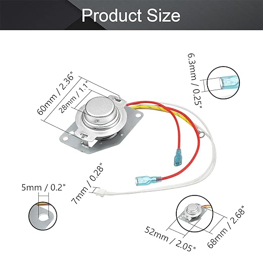 Fielect 2Pcs Rice Cooker Thermostat Sensor Adjustable Bimetal Rice Cooker Heating Temperature Controller Magnetic Steel 250V 15A N.C