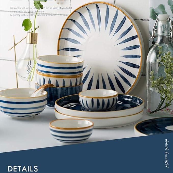 39-Piece Kitchen Dinnerware Set Plates Dishes Bowls Service for 6