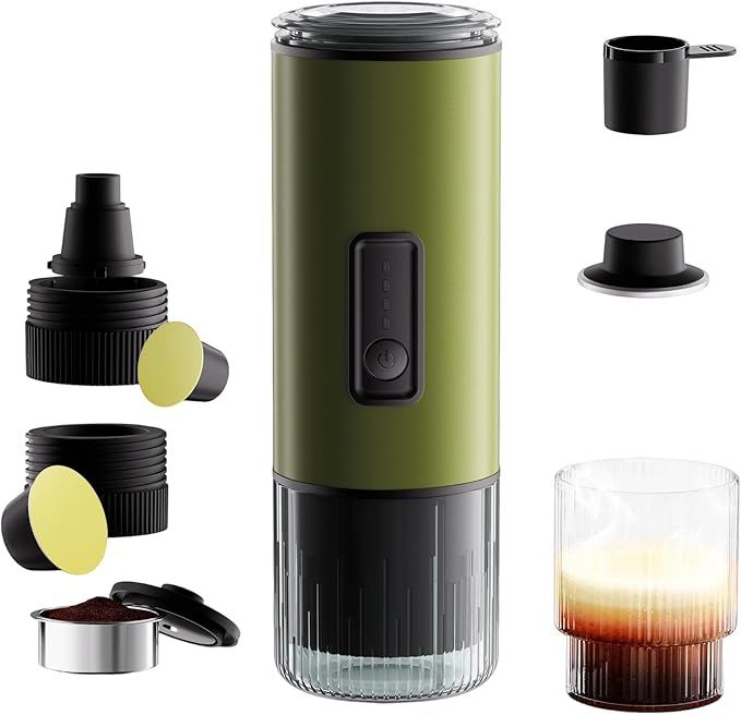 Transportable Combined Coffee Machine with 7500mAh Battery 20 Club Pressure Fast Heating for Travel Backpacking Office Use Mobile Medication Coffee Machine