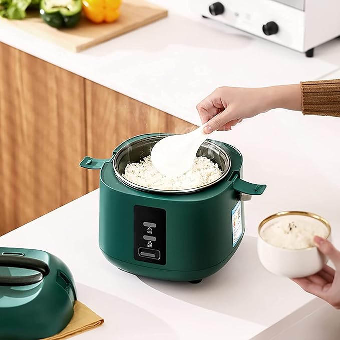 Mini Rice Cooker Home Dormitory Small Rice Cooker Non-Stick Inner Pot Make Rice &amp Steam Healthy Food &amp Vegetables(A) (A)