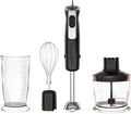Immersion Hand Blender 600W Hand Mixer With Stainless Steel Blade Black Stick Blender Container Chopper for Baby Food Smoothies Soup
