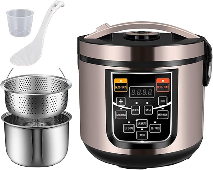 Low-Sugar Rice Cooker (3/5L) Household 304 Stainless Steel Inner 24H Reservation Rice Soup Separation Rice Cooker for 2-7 People