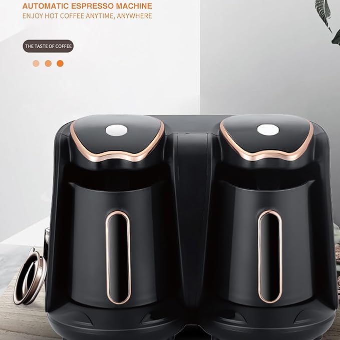 1200W Electric Turkish Coffee Maker Portable Hot Beverage Machine Brews 8 Cups Anti-Overflow &amp Anti-Dry Burn Perfect for Greek Coffee Lovers Fast Brewing