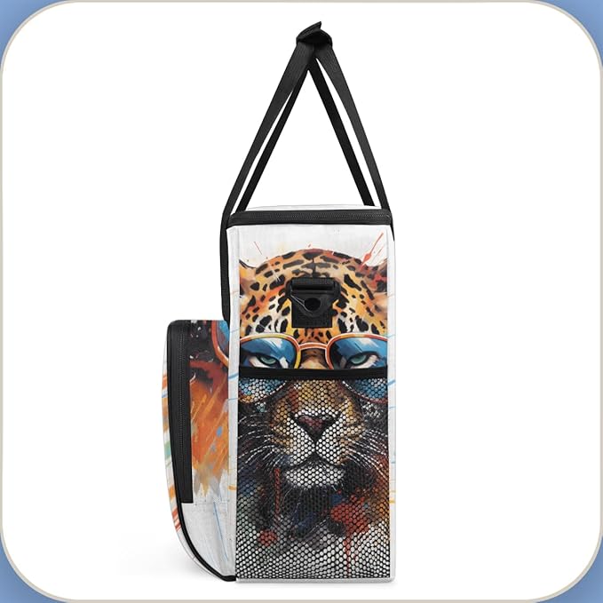 Glassed Tiger Coffee Maker Carrying Bag Portable Travel Storage Tote Bag Compatible with K-Mini or K-Mini Plus Single Serve Coffee Brewer Carrying Case with Multiple Pockets &amp Shoulder Strap