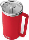 YETI Rambler 64 oz. French Press Coffee Maker with GroundsControl Filter Rescue Red