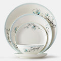 Elegant Bone China Dinnerware Set Service for 4/6/8 People Porcelain Dinnerware Sets Ceramic Dinner Sets with Dishes/Plate/Bowl Lead-Free Tableware Dishwasher &amp Microwave Safe (White 48 Pcs)