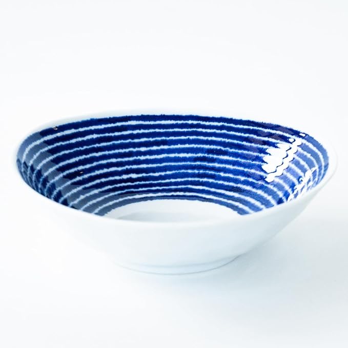 [Amazon.co.jp Exclusive] Hasami Ware 30204 Dinnerware Set Indigo Dye Transformation Small Bowl Plates Set of 3 Diameter Approx. 6.1 x Height 1.8 inches (15.5 x 4.5 cm) Japanese Tableware