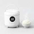 Mini Rice Cooker with timer 2-Cups Uncooked/4-Cups Cooked with Handle 6 Intelligent Cooking Modes for White Rice Quinoa Oatmeal - with Nonstick Inner Pot (White)