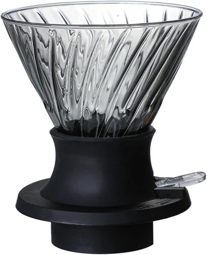 Immersion Dripper Coffee Maker Set Glass 02 Dripper Pour Over Coffee Making Set Immersion Dripper Switch Drip Coffee Accessories(V02 Set-Transprent)