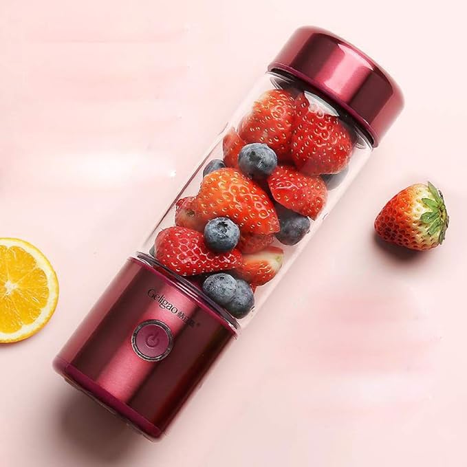 Portable Blender Mini Blender Smoothie Maker with USB Rechargeable Electric Blender Professional Commercial for Vegetables and Fruit Smoothie Maker Blender Food Processor 5100Mah 450MlPink