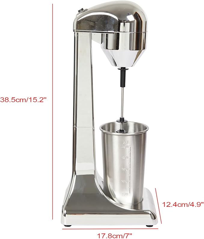 Milkshake Maker Machine Electric Milkshake Blender Maker Commercial Stainless Steel Milk Shaking Machine Single Head Milk Shaker Electric Drink Mixer for Home Bars Milkshakes Coffee (Style 1)