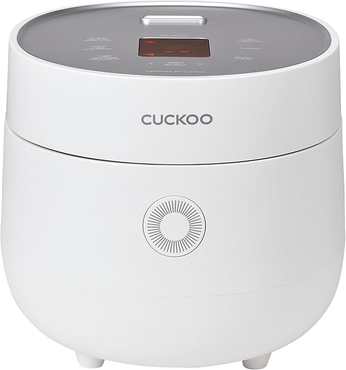CUCKOO Micom Rice Cooker 6-Cup Uncooked / 12-Cup Cooked with Nonstick Inner Pot Versatile Rice Maker with 9 Menu Options Fuzzy Logic Technology Auto Clean Quick Rice Mode White (CR-0675FW)