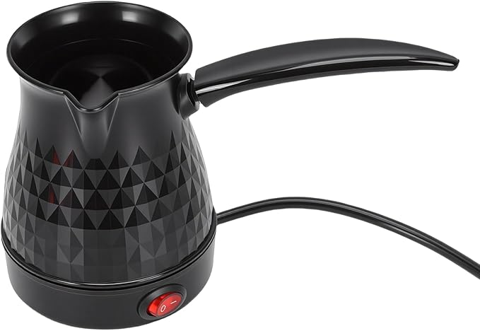 HURRISE 600ml Electric Turkish Coffee Pot Stainless Steel Manual Coffee Maker with Adjustable Steeping and Anti Dry Burn for Home Camping Travel
