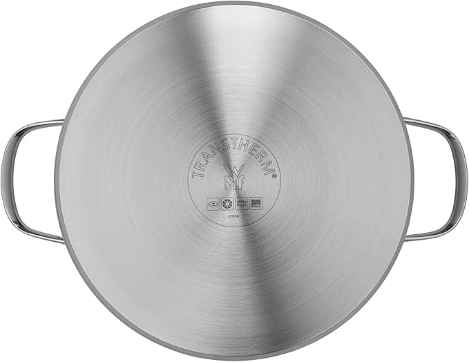 WMF Pot Set 4-Piece Provence Plus Pouring Rim Glass Lid Cromargan® Stainless Steel Polished Suitable for Induction Hobs Dishwasher-Safe Silver 52.7 x 28.8 x 21.8 cm