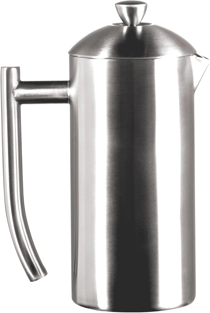 Frieling Double-Wall Stainless Steel Coffee Press - 17 oz - Insulated French Press Coffee Maker for Camping &amp Travel - Non Plastic Design