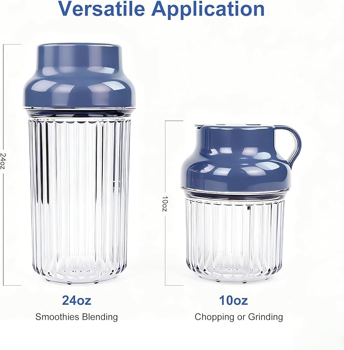 1000W 6-Blade Single-Serve Blender Exclusive Blender 28/14oz Tritan Blending Cup Make milkshakes salad dressings sauces crush ice and blend frozen fruits