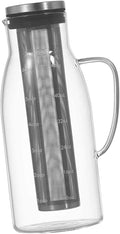 Tea Pot Cold Brew Coffee Maker Transparent Stainless Steel Filter Coffee Cold Extraction Pot Ice Drip Coffee Pot for Bar Cafe
