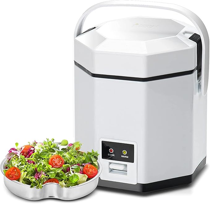 Portable Mini Rice Cooker 1.2L Small Electric Rice Cooker And Steamer Travel Rice Cooker for 1-2 People